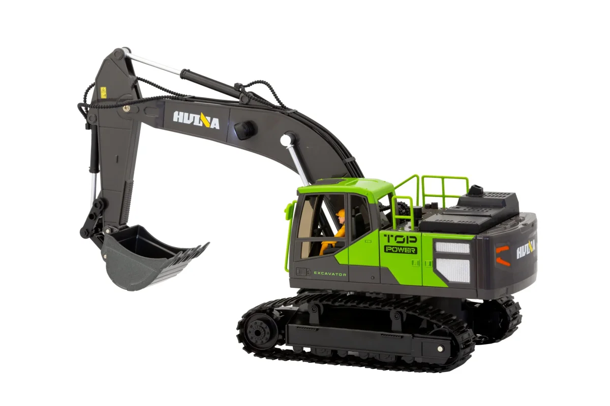 1:18 Scale 13-Channel Alloy Remote Control Excavator Construction Vehicle with Lights, Sound and Steam - Image 2