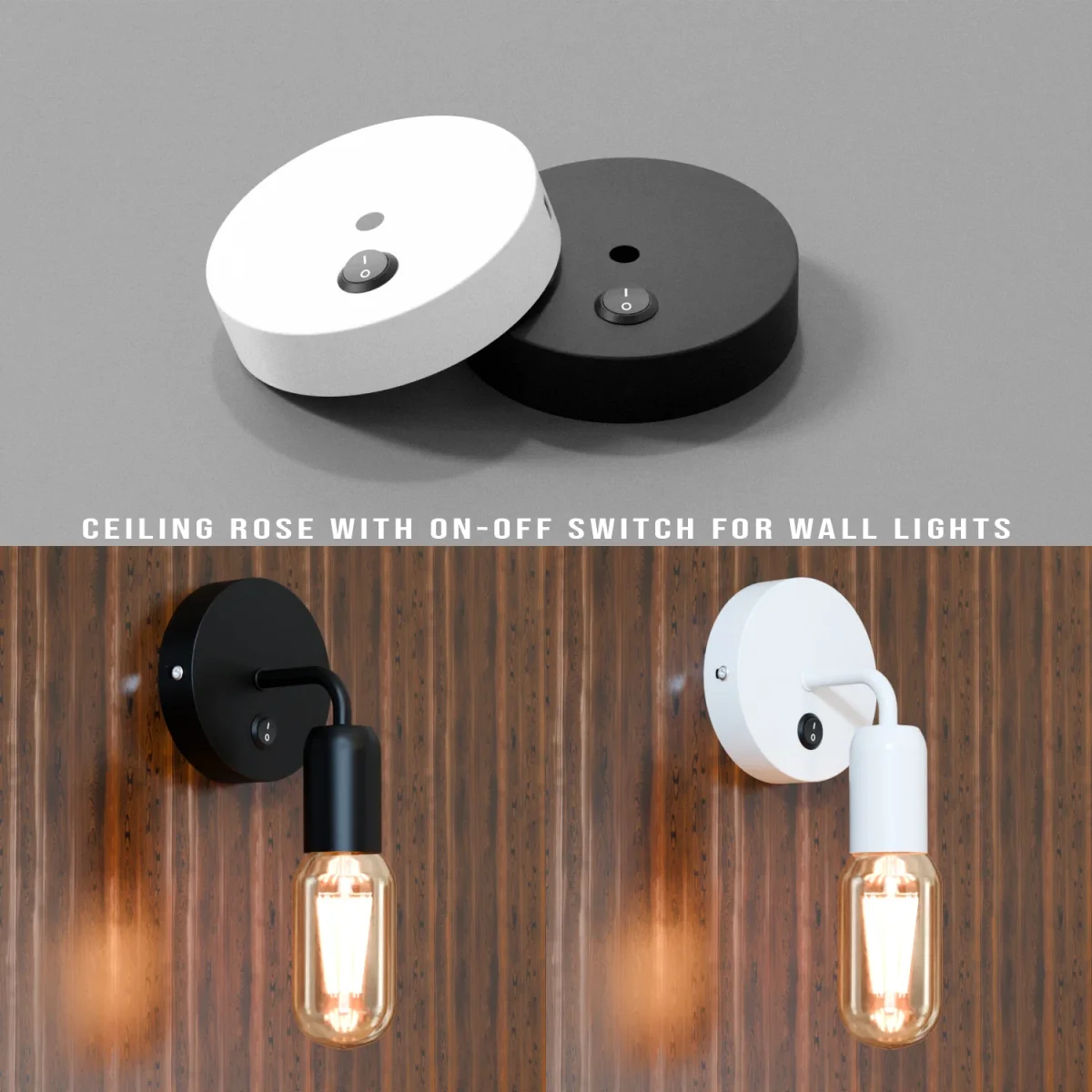 Single Point Drop Buy Wall Light Ceiling Rose with Switch ~ 5565 - Image 3